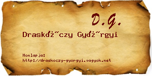 Draskóczy Györgyi névjegykártya