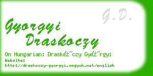 gyorgyi draskoczy business card